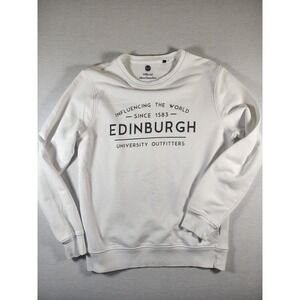 University of Edinburgh Scotland Official Size Small Sweatshirt White Organic